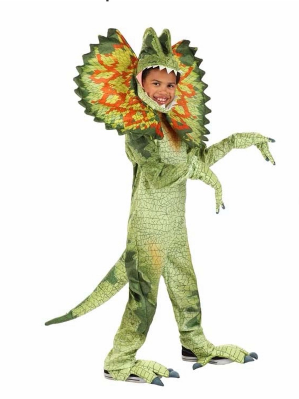 Green Frilled Dilophosorus Kids Costume - Brand: